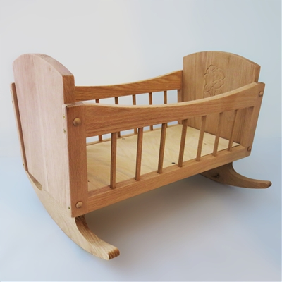 Grandkits Heritage Oak Doll Cradle